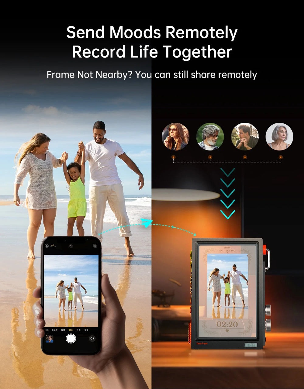 Divoom Times Frame -Transparent IPS Digital Picture Frame