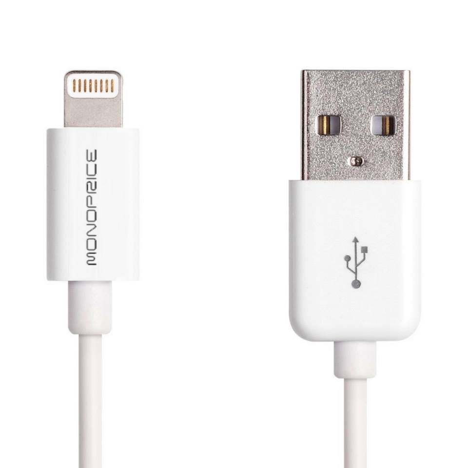 Monoprice 6ft/10ft MFi Certified Lightning to USB Charge/Sync Cable ( 2 Pcs)