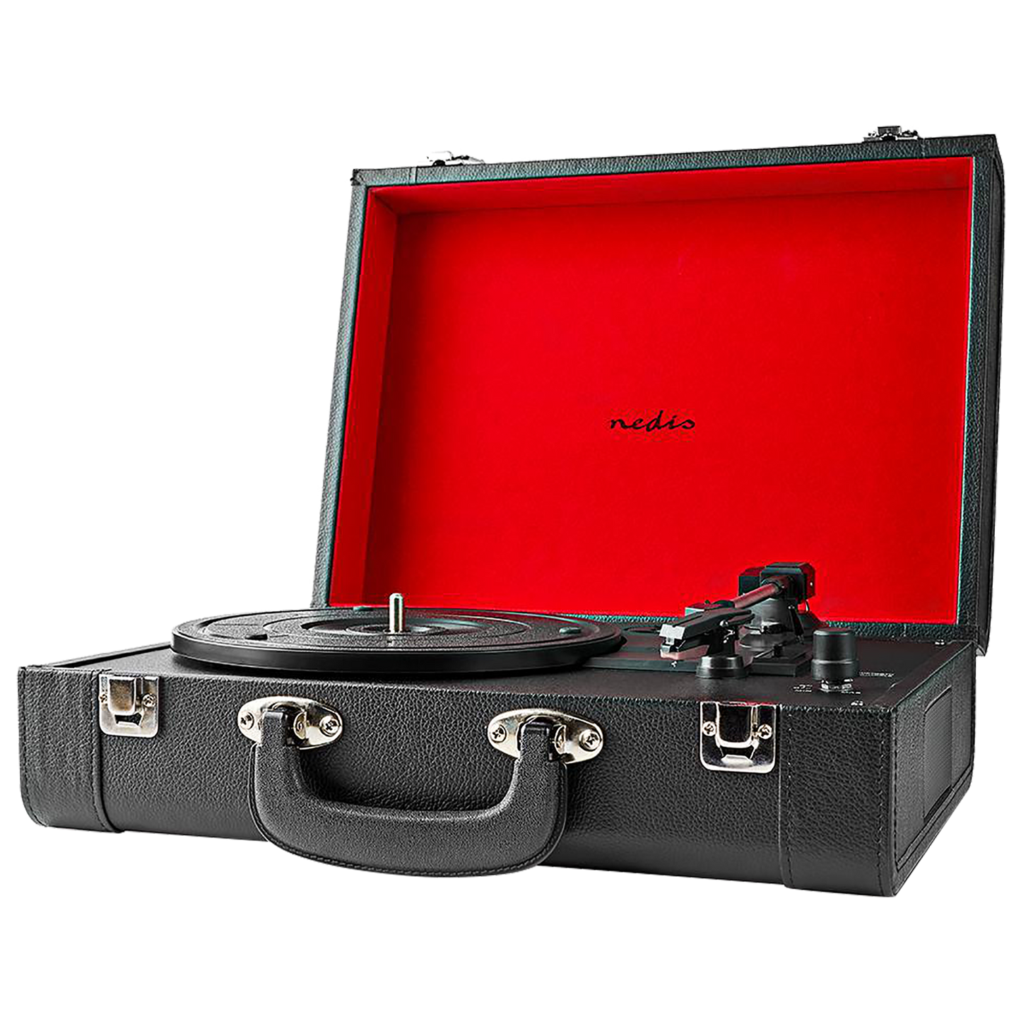 Nedis Turn Table | 2.0 Channel 18 Watts Bt Portable Breifcase Vinyl Record Player