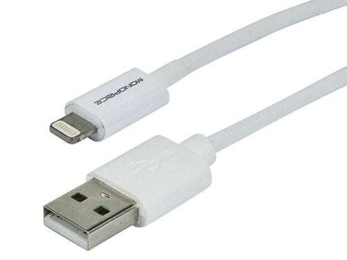 Monoprice 6ft/10ft MFi Certified Lightning to USB Charge/Sync Cable ( 2 Pcs)
