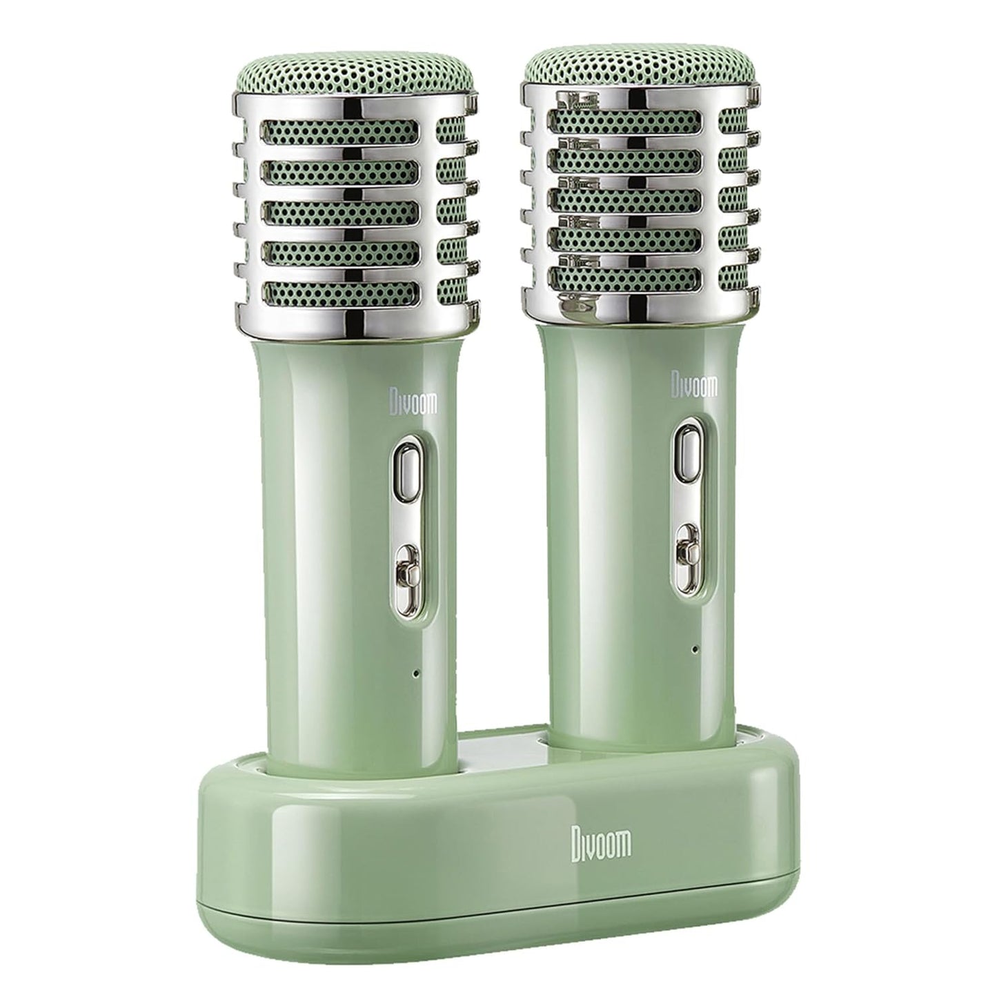 DIVOOM Songbird-HQ Portable Karaoke Speaker with Dual Wireless Microphones - Green