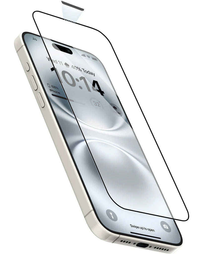 Vaku Apple iPhone 16 ESD Full Glass Dust & Water Proof Tempered Glass