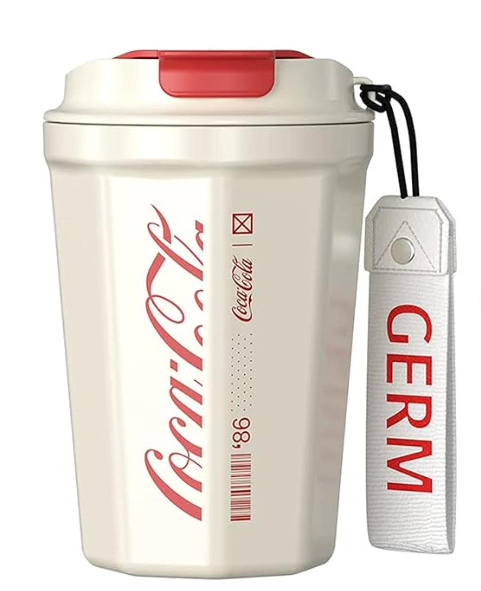 GERM x Coca Cola Insulated Tumbler Mug/Flask Hot & Cold -White