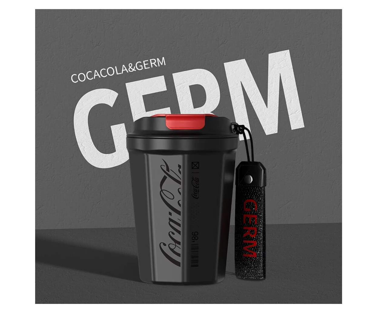 GERM x Coca Cola Insulated Tumbler Mug/Flask Hot & Cold - Black