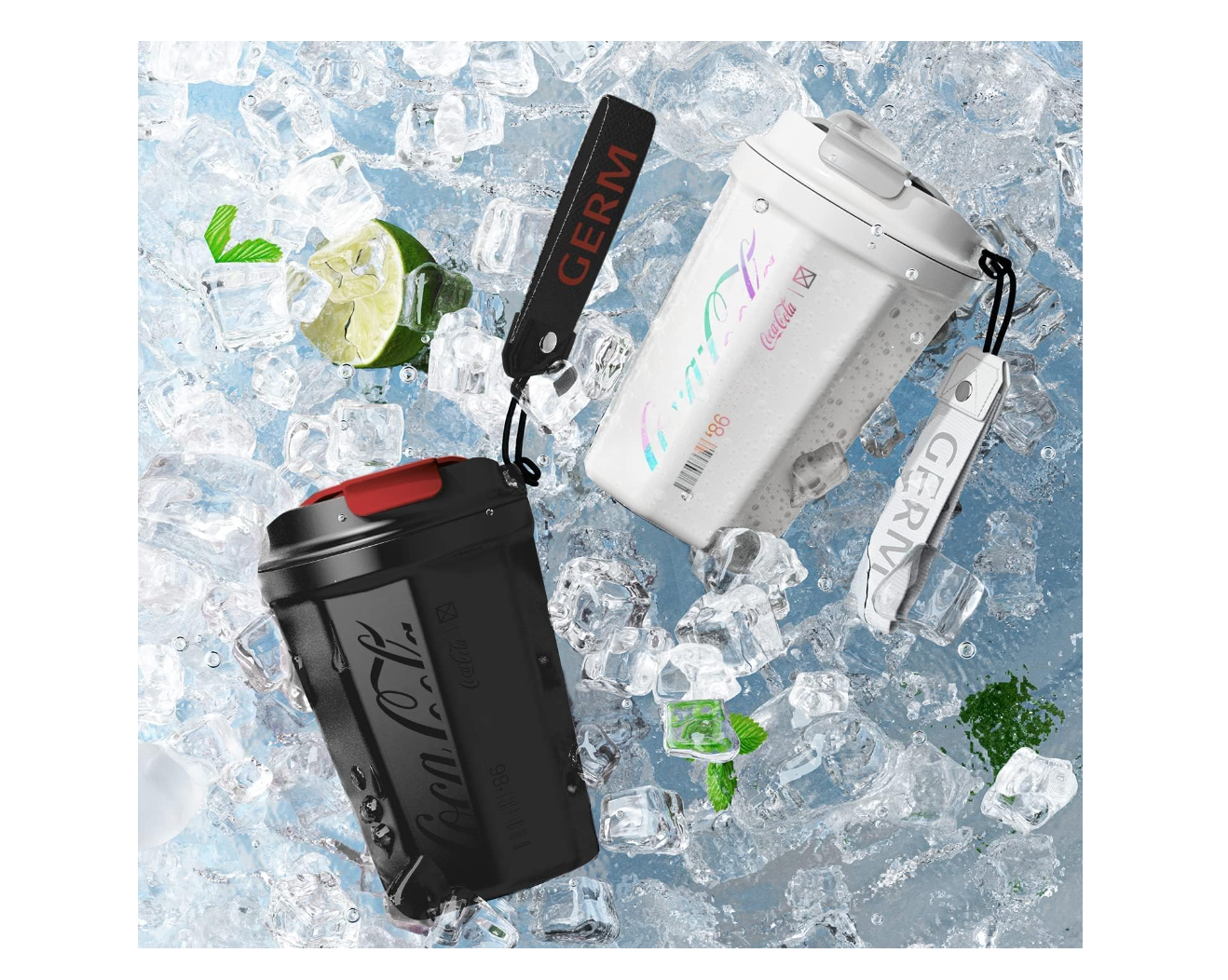 GERM x Coca Cola Insulated Tumbler Mug/Flask Hot & Cold -White