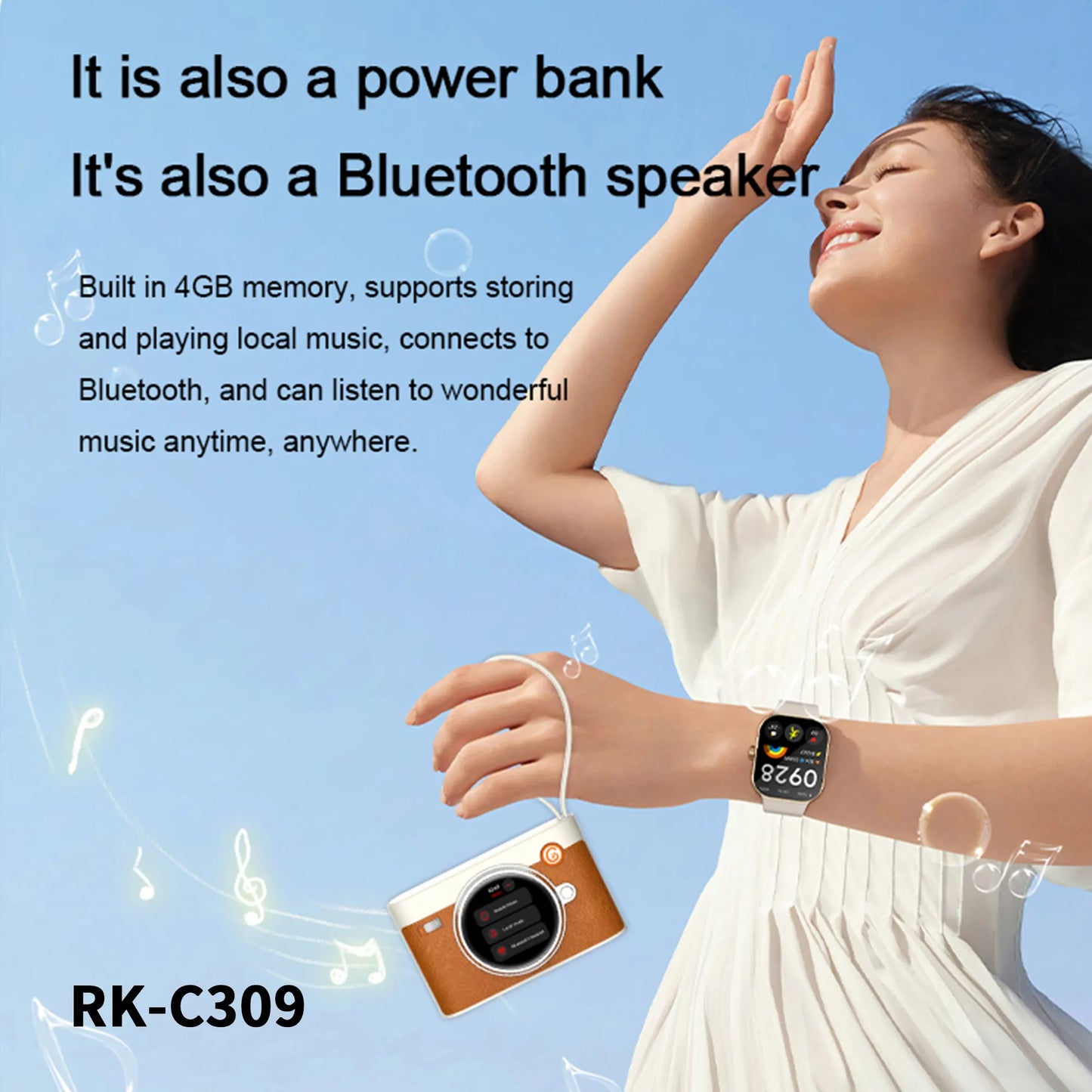 PowerPlay 3-in-1 Smart Hub | Smart Screen + Power Bank + speaker |Smart Display manage calls & more