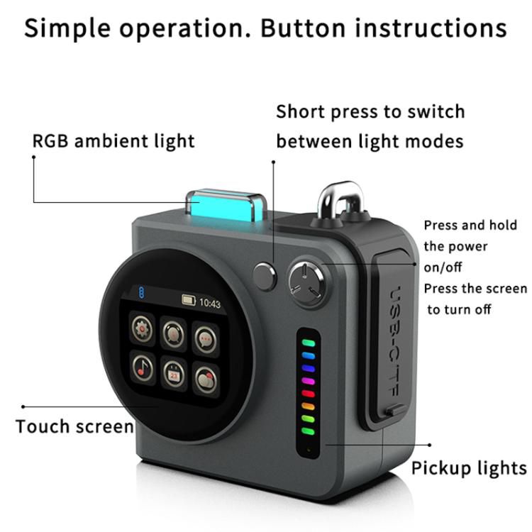 LED Smart Screen Portable Bluetooth Wireless Speaker