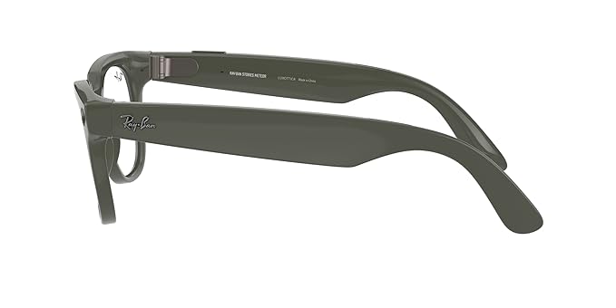 METEOR RAY-BAN Stories Smart Sunglasses with Photo, Video & Audio - Shiny Olive(Grey) By Preowned