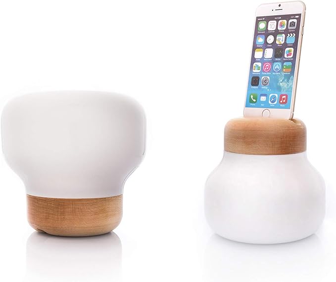 Mushroom LED Lamp with Power Bank - White