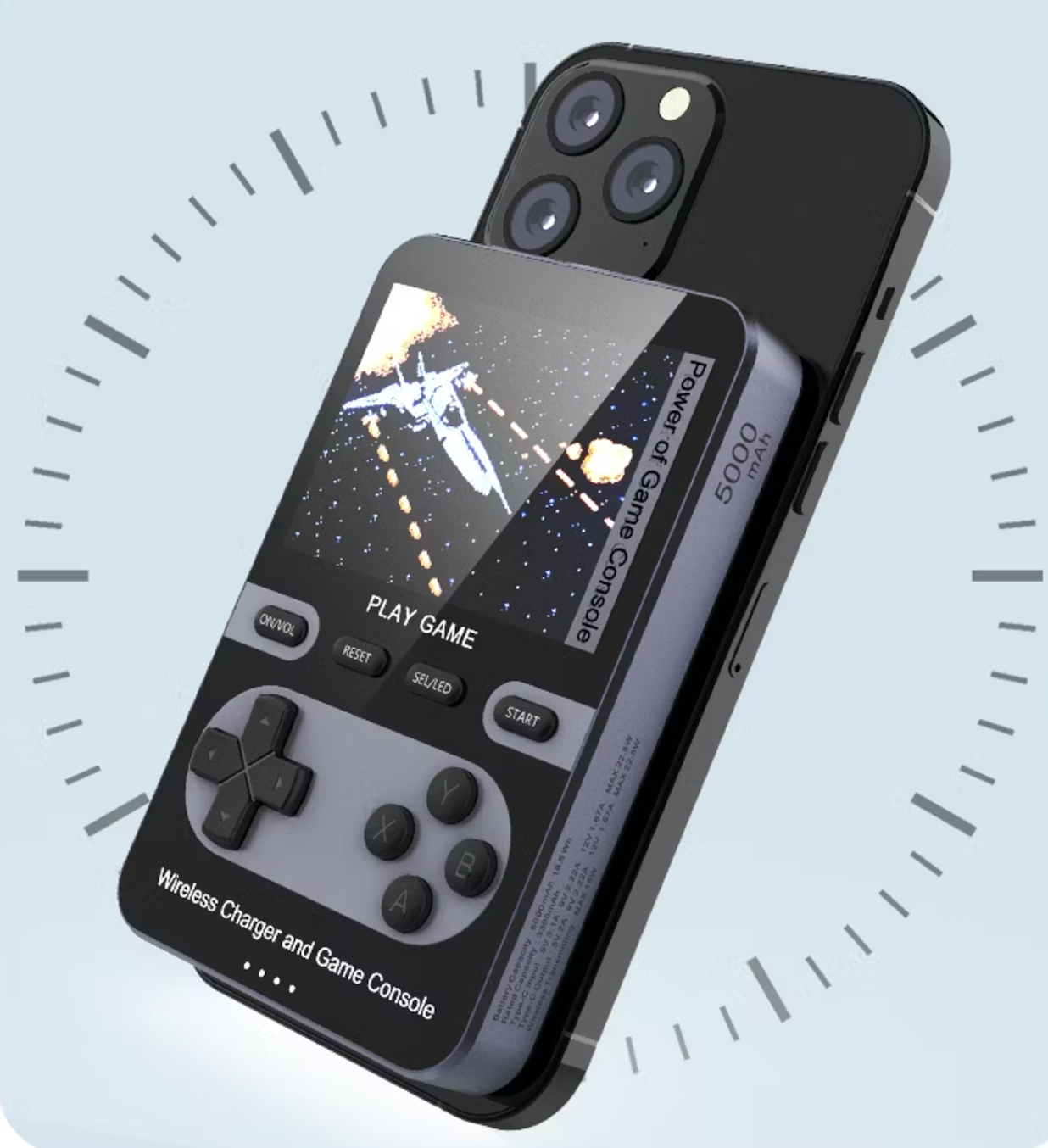 Wireless Power Bank + Video Game (500Games) 2in1 Mag Safe Fast Charging