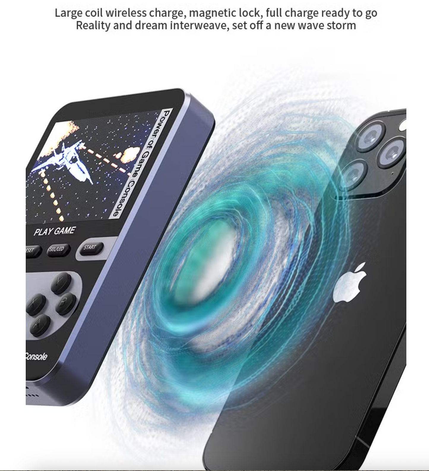 Wireless Power Bank + Video Game (500Games) 2in1 Mag Safe Fast Charging
