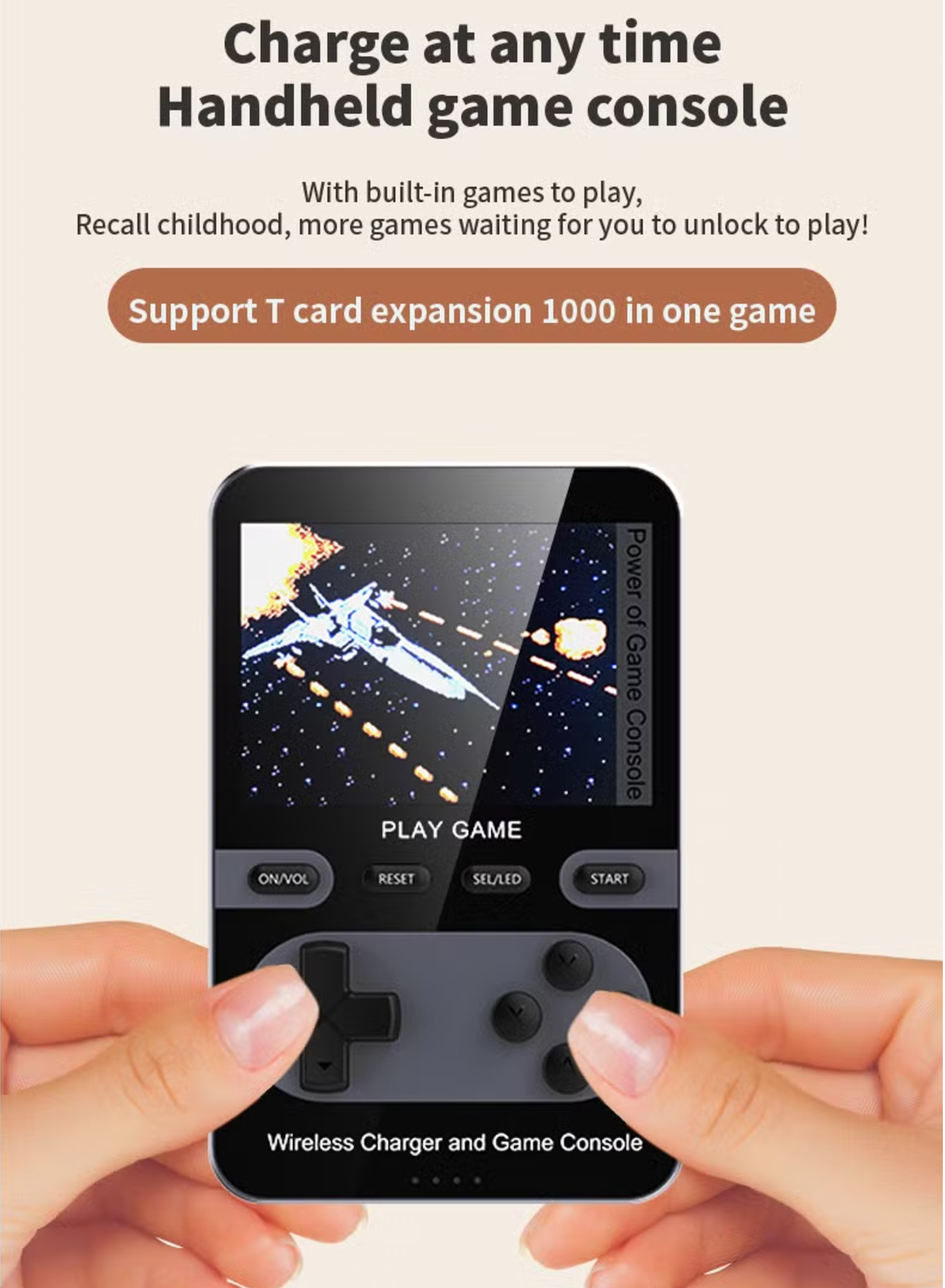 Wireless Power Bank + Video Game (500Games) 2in1 Mag Safe Fast Charging