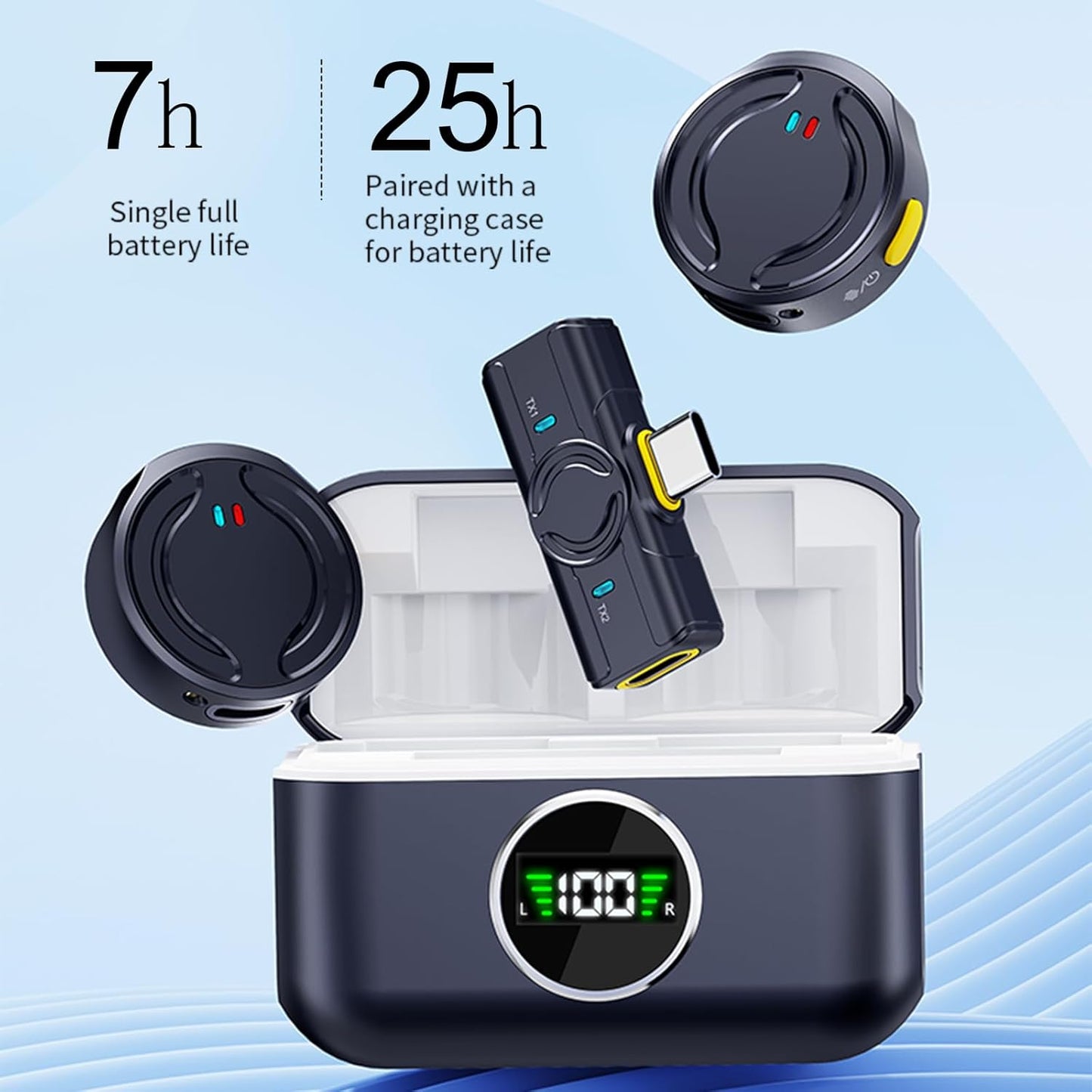 Wireless Lavalier Magnetic Microphone for iPhone/Android with Noises Cancellation by iLifestyle