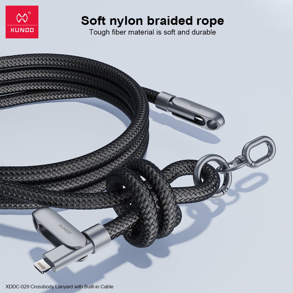Lanyard With Built-in Cable | 240W C2C Cable + Fashion Accessories by XUNDD