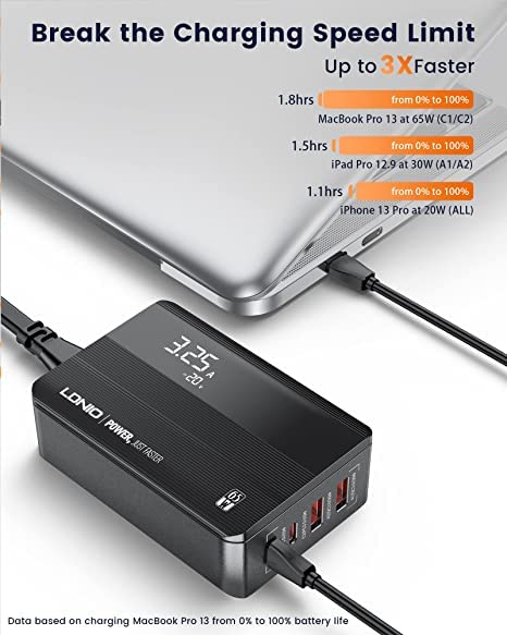 LDNIO A4808Q 65W PD Super Fast Charger