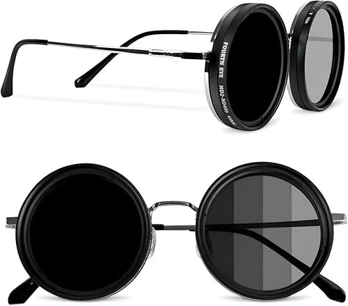 Diviura Rounded Polarized Uv400 Adjustable Tint Glasses | Magic Sunglasses