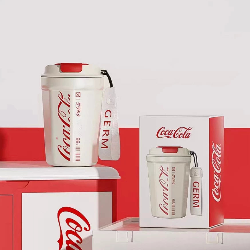 GERM x Coca Cola Insulated Tumbler Mug/Flask Hot & Cold -White