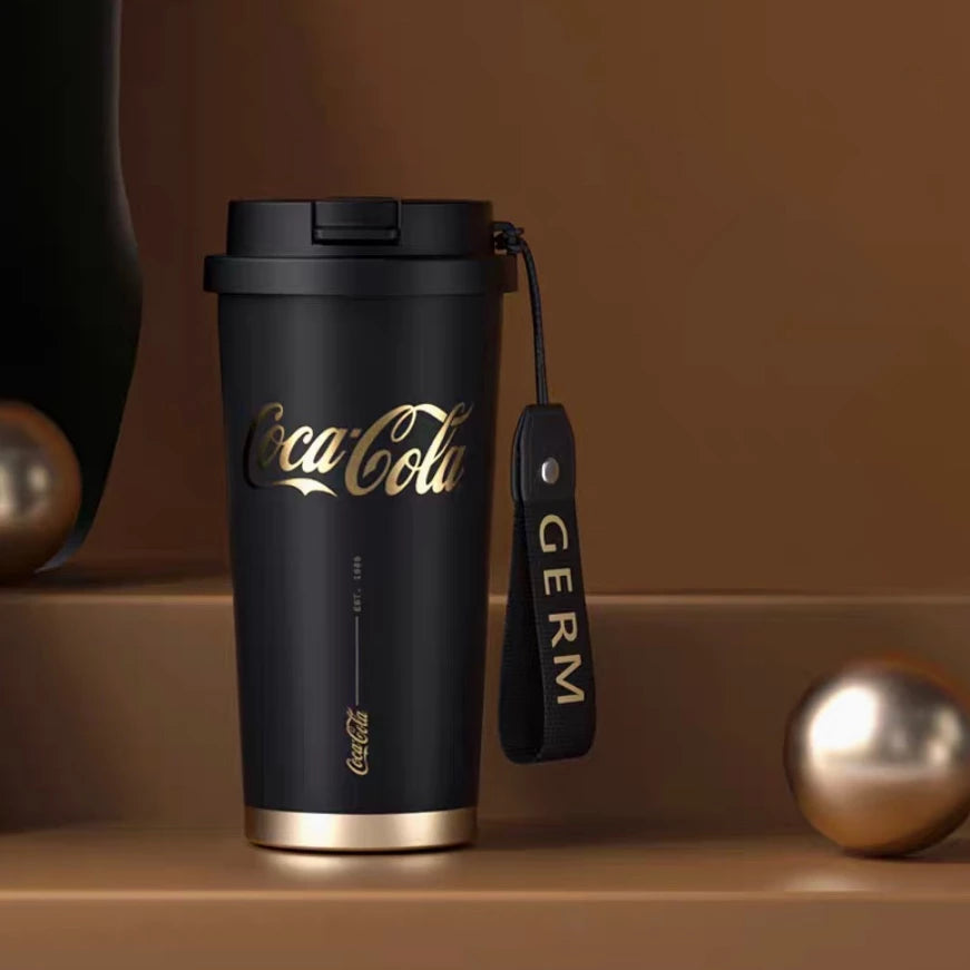 GERM x Coca Cola Insulated Tumbler Mug/Flask Hot & Cold - Black Gold
