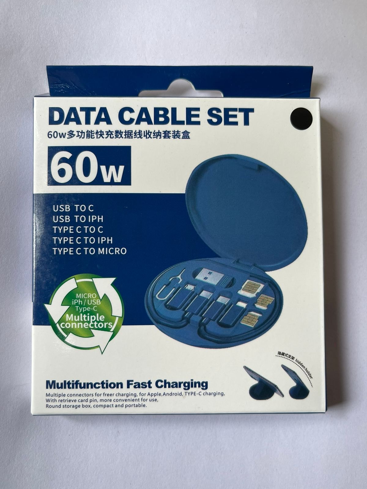 data cable set All in One 60W USB C to C Fast Charging Travel Cable Set Type C