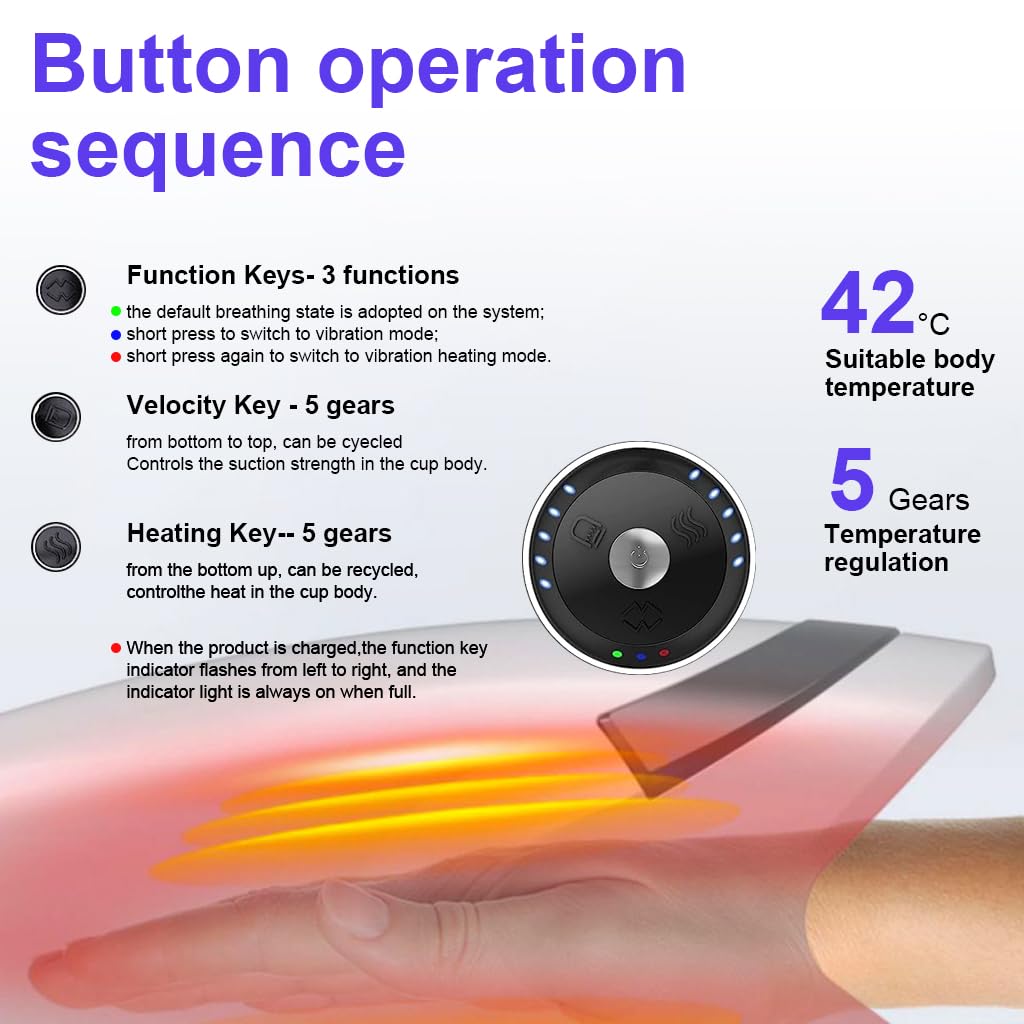 HANNEA Electric Hand Massager Machine with 3 Modes 5 levels Strength