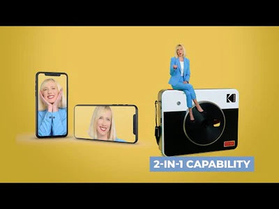 KODAK Mini Shot 3 Retro 4PASS 2-in-1 Instant Camera and Photo Printer (3×3 inches) + 68 Sheets Bundle.