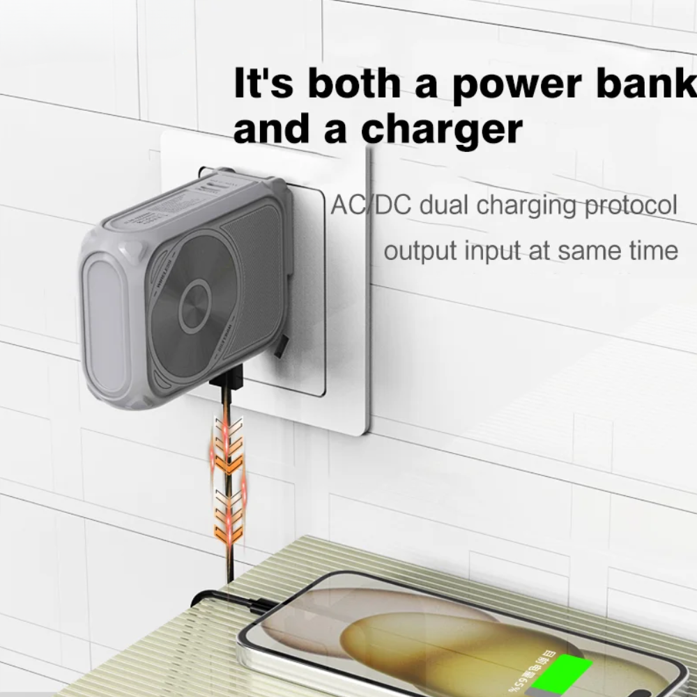 15W Magnetic Wireless Power Bank(Adapter) 22.5W 10000mAh power bank with ac plug