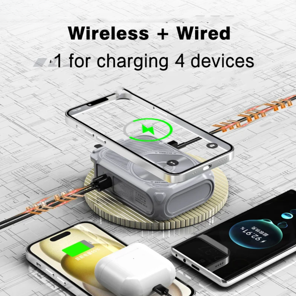 15W Magnetic Wireless Power Bank(Adapter) 22.5W 10000mAh power bank with ac plug