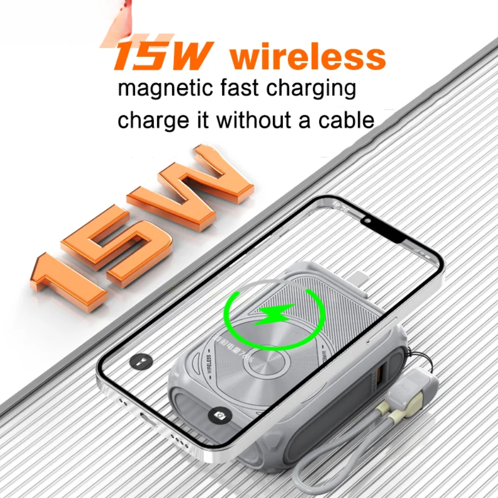 15W Magnetic Wireless Power Bank(Adapter) 22.5W 10000mAh power bank with ac plug