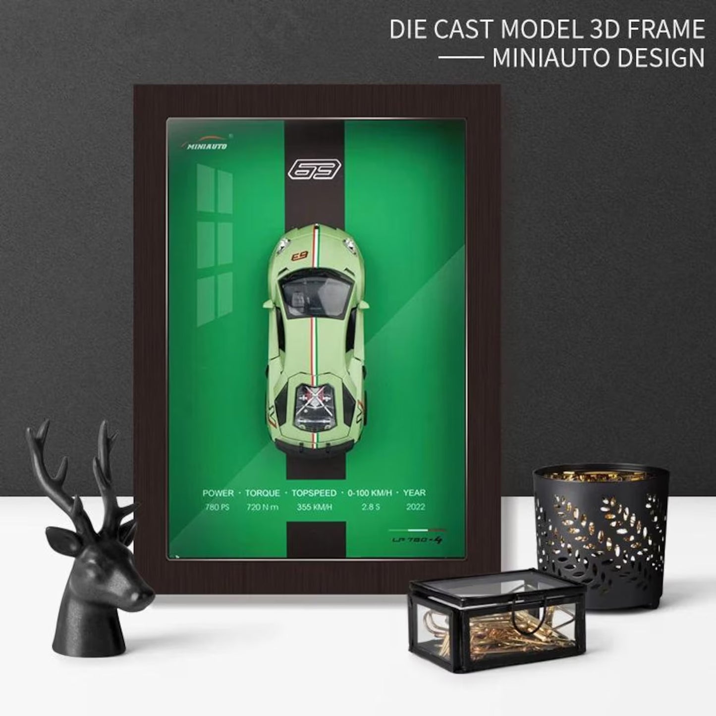 Alloy Metal Sports Car Model 3D Car Frem