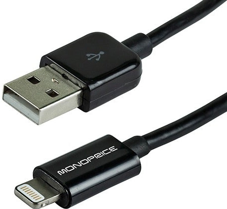 Monoprice 6ft/10ft MFi Certified Lightning to USB Charge/Sync Cable ( 2 Pcs)