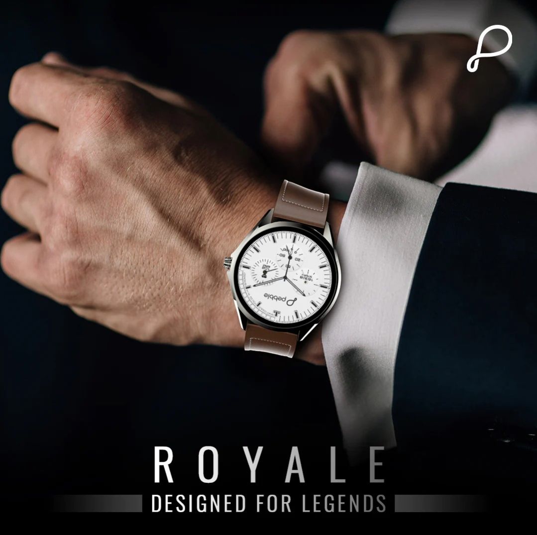 PEBBLE ROYALE SMART WATCH (BROWN)