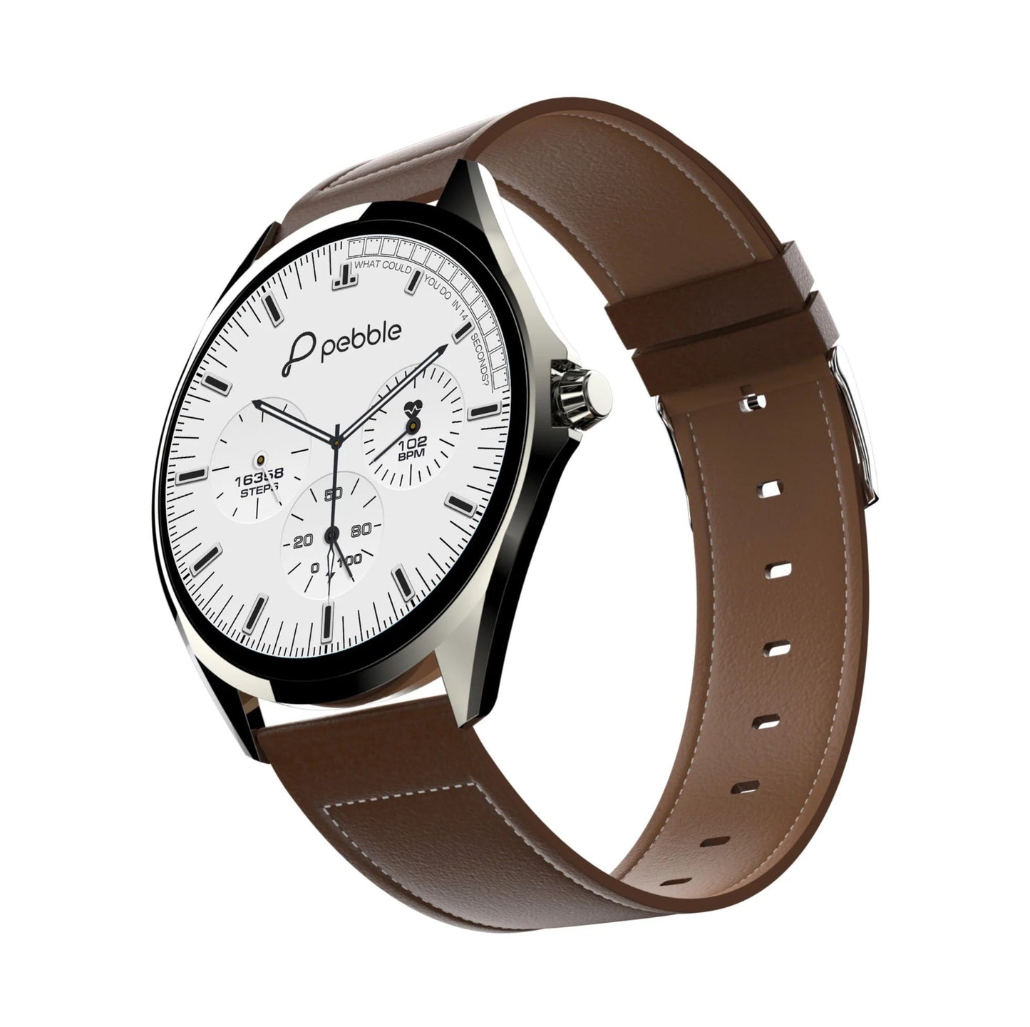 PEBBLE ROYALE SMART WATCH (BROWN)