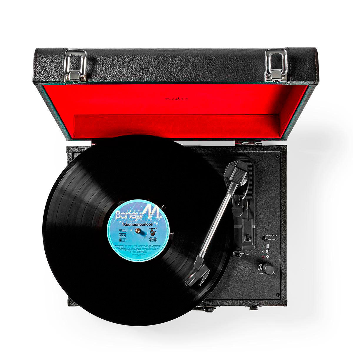 Nedis Turn Table | 2.0 Channel 18 Watts Bt Portable Breifcase Vinyl Record Player