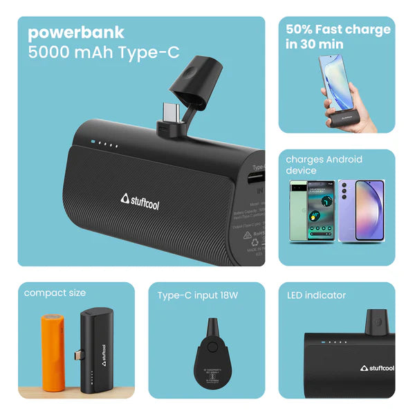 Stuftcool Snap Type C 5000mAh Powerbank