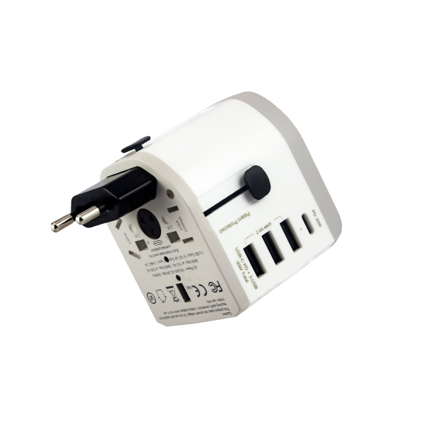 CADYCE Universal Travel Adapter 30W USB-C PD & 2 Fast Charging USB Ports