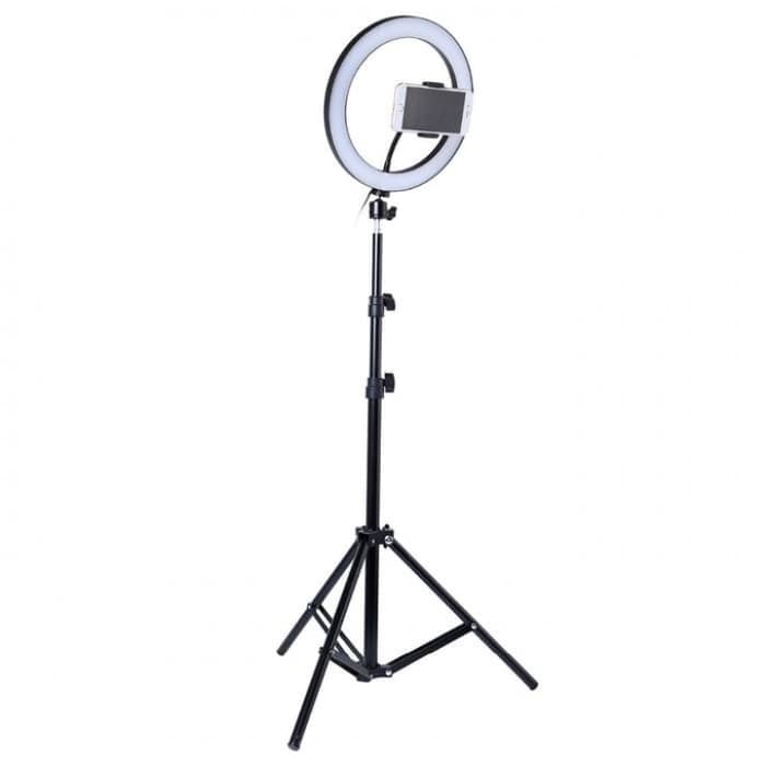 Ring Fill Light Without Stand For YouTube Video Recording Photoshoot with Phone and Camera Holder