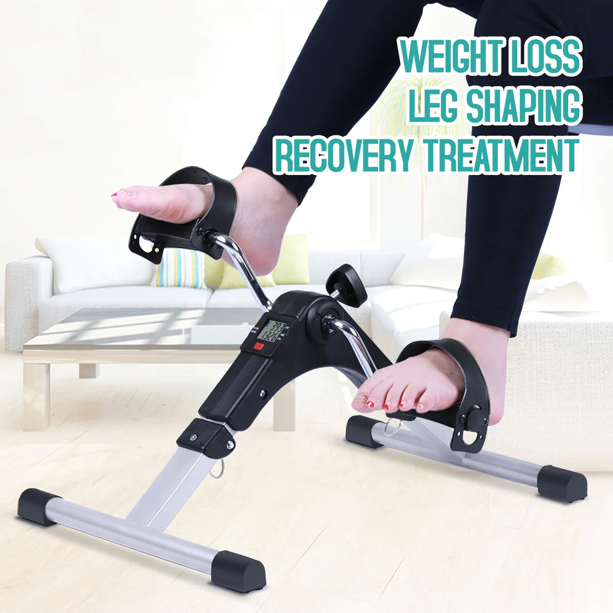 Pedal Exerciser | Heavy Material with Adjustable Resistance Levels and Digital Display