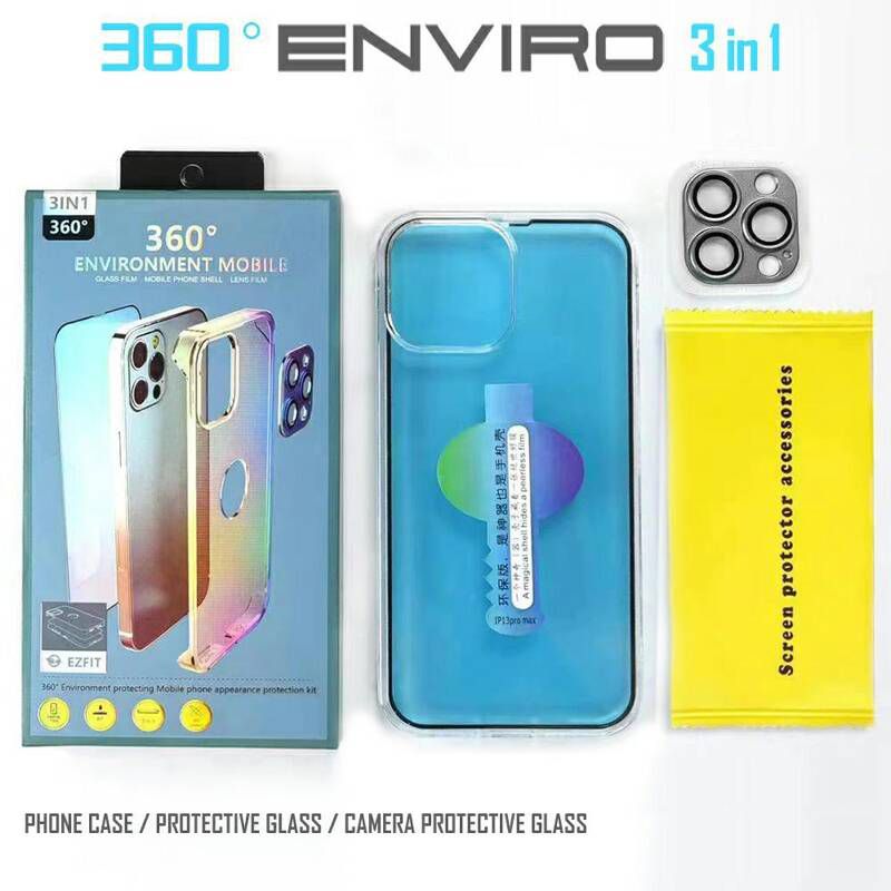 360' Environment Mobile Glass film Phone Shell and Lens Film For iPhone Series