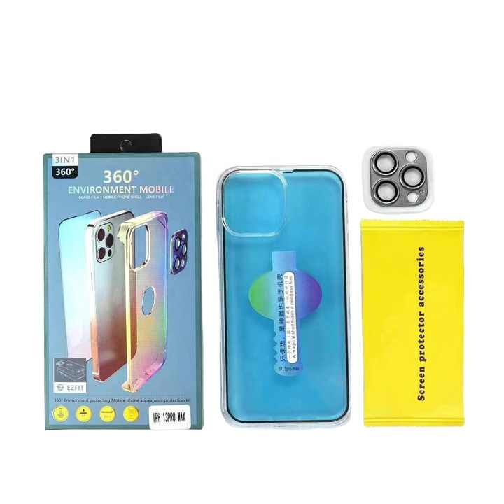 360' Environment Mobile Glass film Phone Shell and Lens Film For iPhone Series