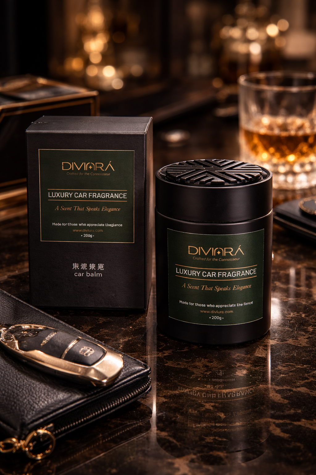 DIVIURA Luxury Car Fragrance – Car Balm (200g) Aqua Marine