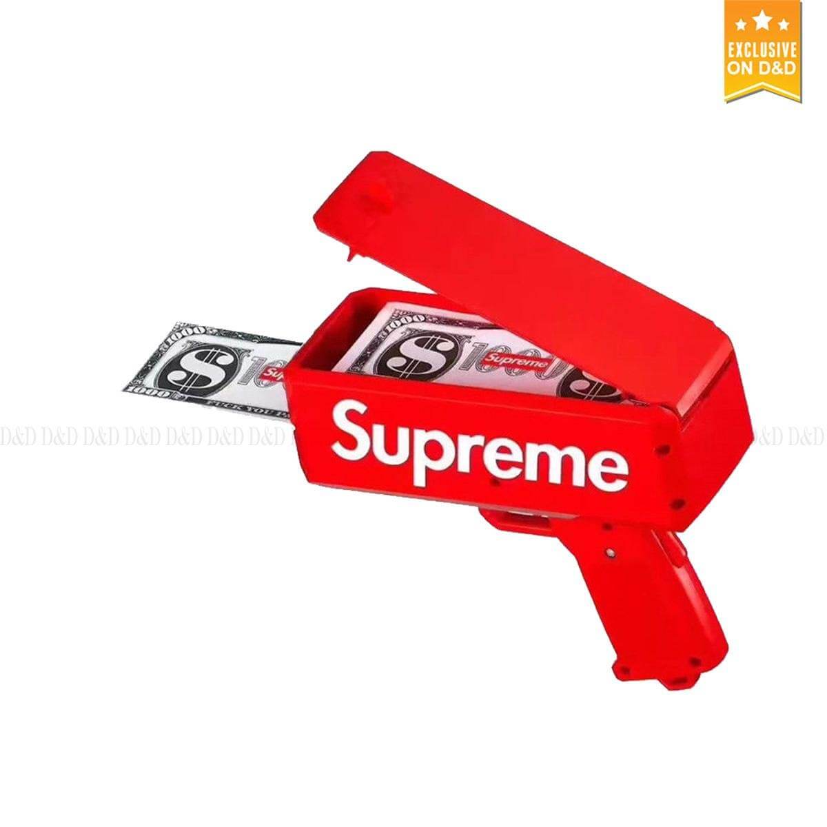 SUPERME GUN, Money Gun Make It Rain Money Gun Red  Party Toys