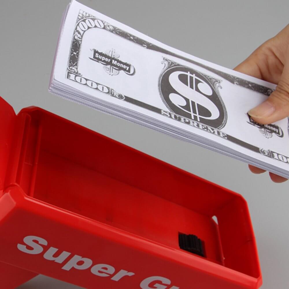 SUPERME GUN, Money Gun Make It Rain Money Gun Red  Party Toys