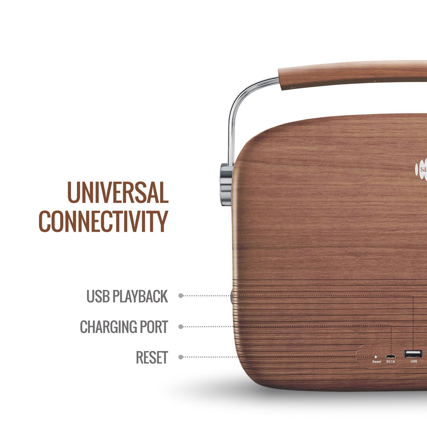 Saregama Carvaan Portable Digital Music Player (Wooden)