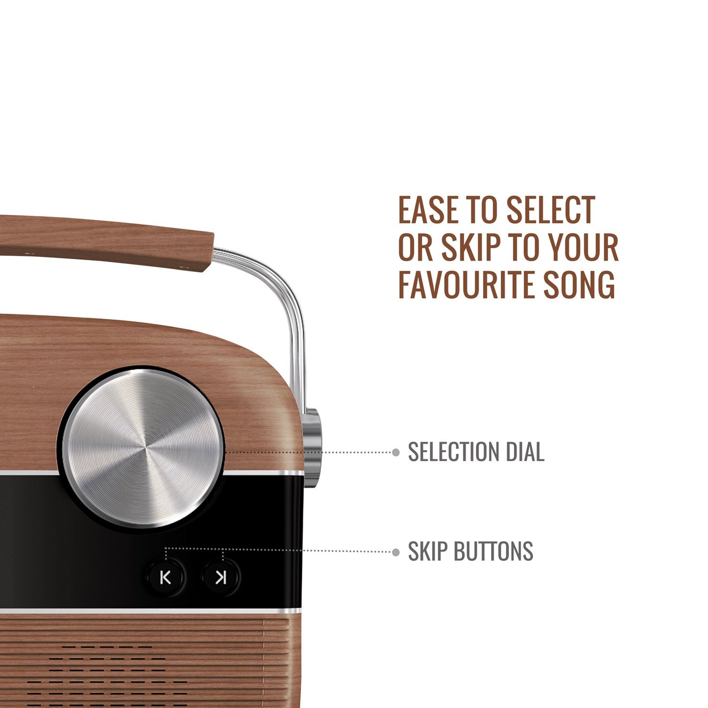 Saregama Carvaan Portable Digital Music Player (Wooden)