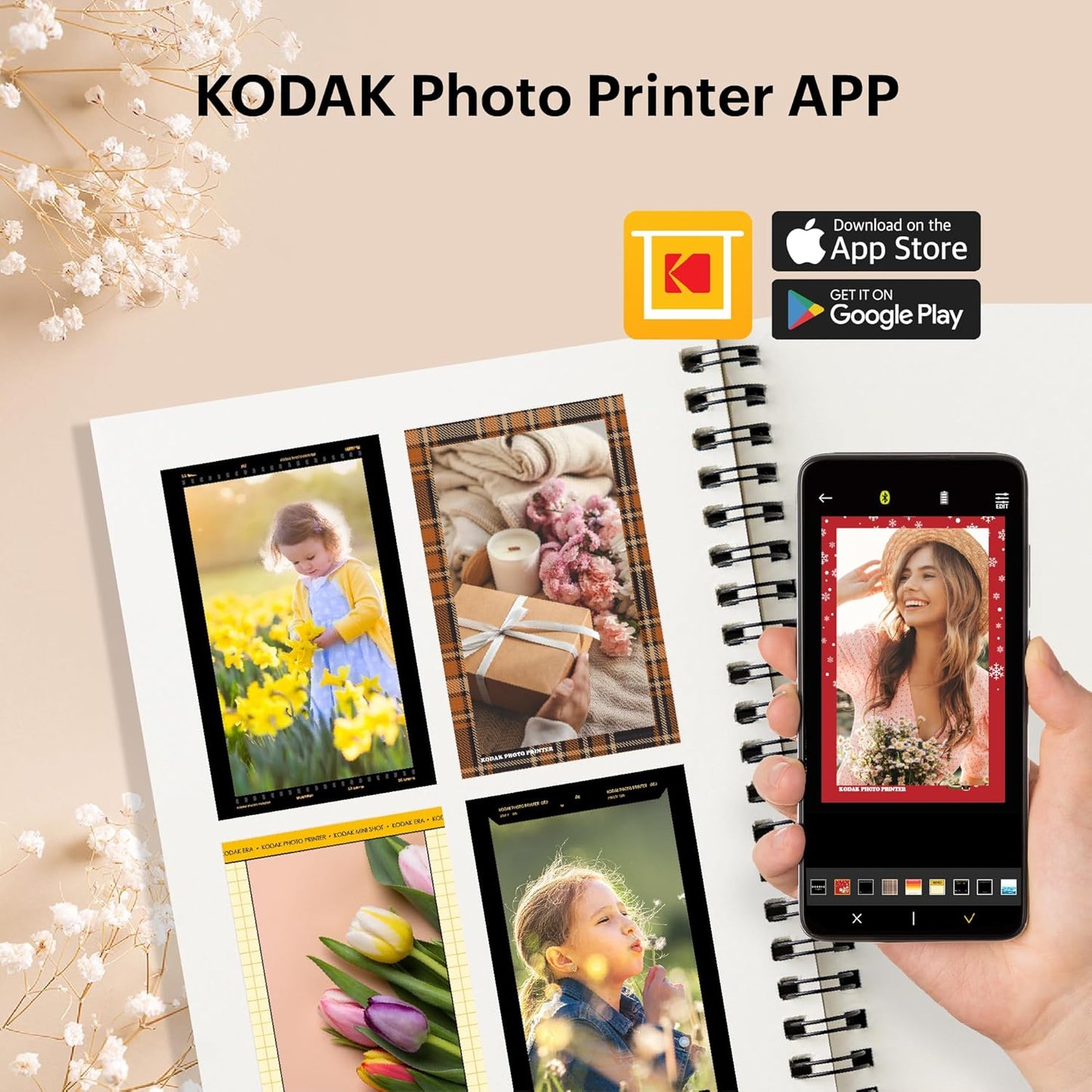 KODAK Mini Shot 2 Retro 4PASS 2-in-1 Instant Camera and Photo Printer (2.1x3.4 inches) + 68 Sheets Gift Bundle.