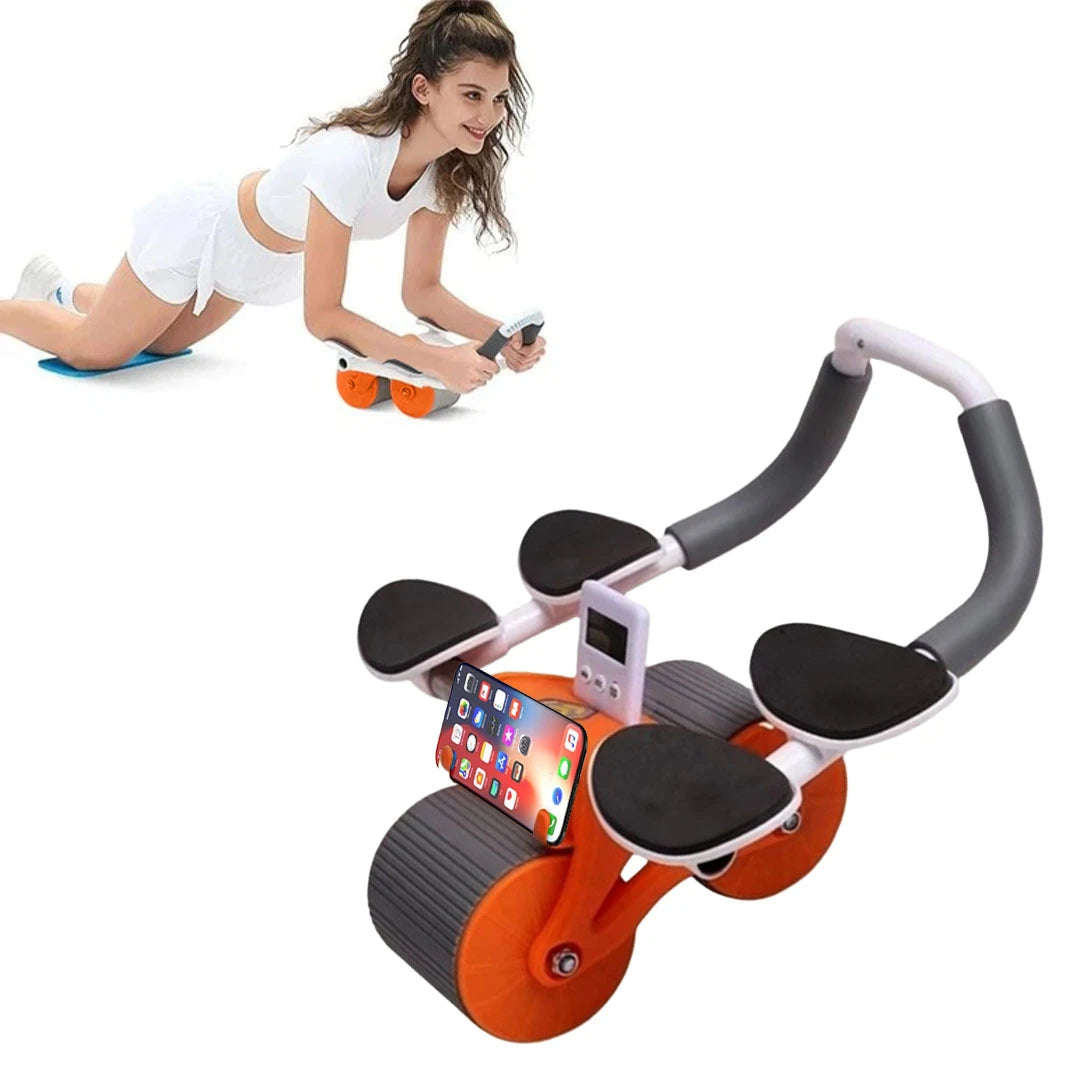 Automatic Rebound Abdominal Wheel Exercise Roller with Knee Pad