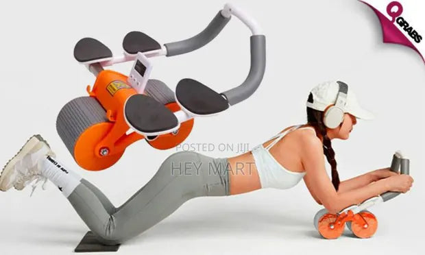 Automatic Rebound Abdominal Wheel Exercise Roller with Knee Pad