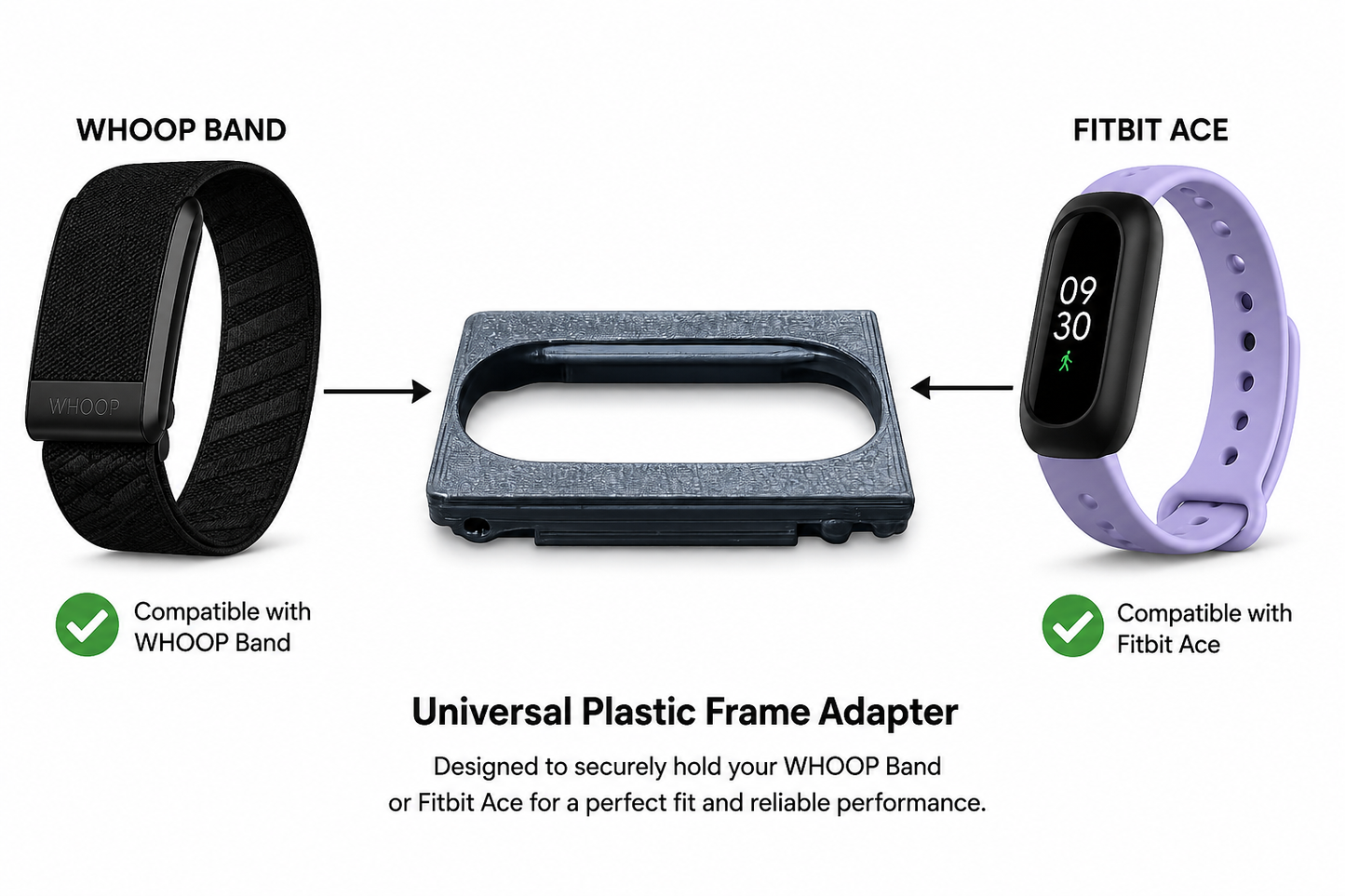 Universal High Grade ABS Frame Adapter For Whoop Band / Fitbit Air