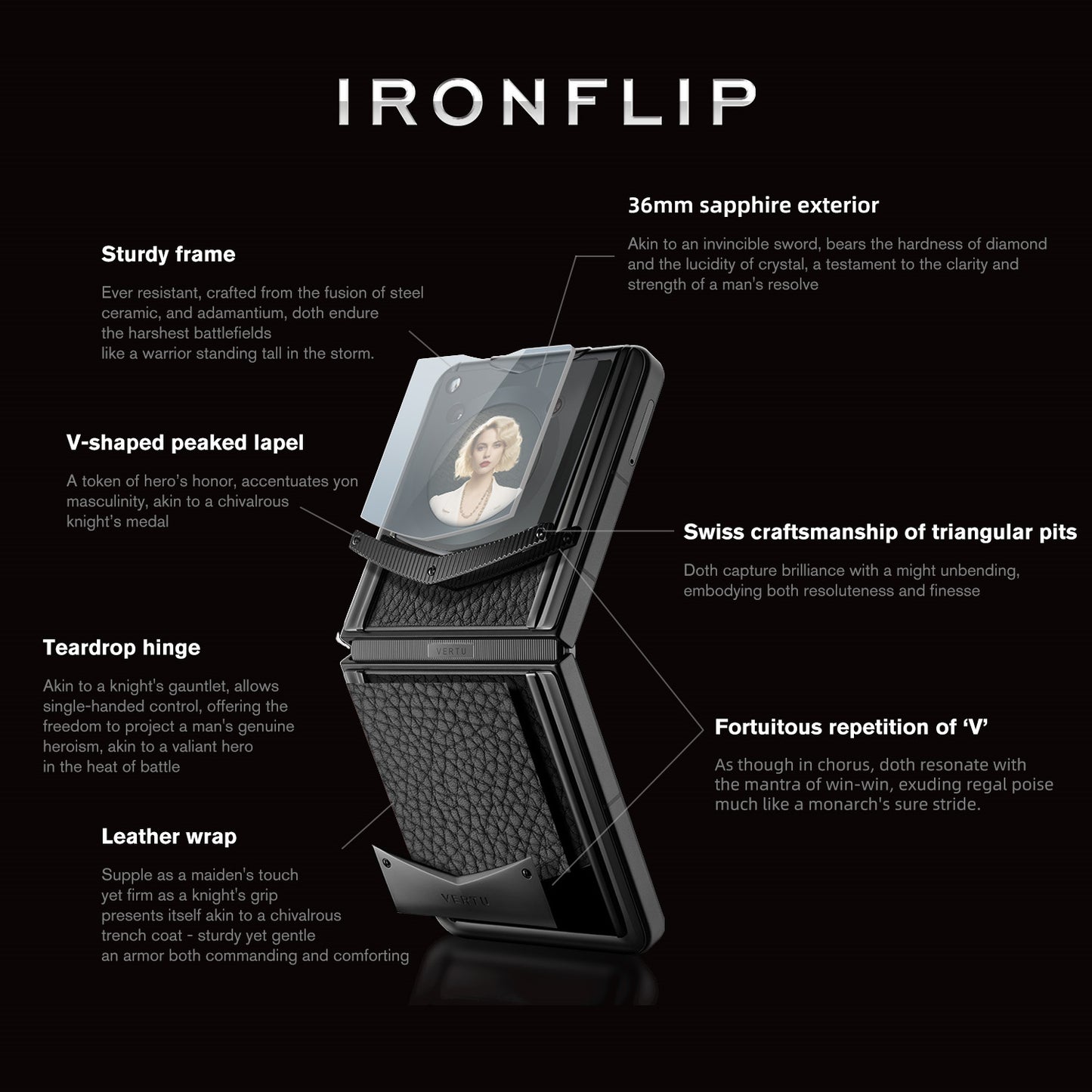 VERTU  IRONFLIP CALFSKIN SERIES (512 GB)