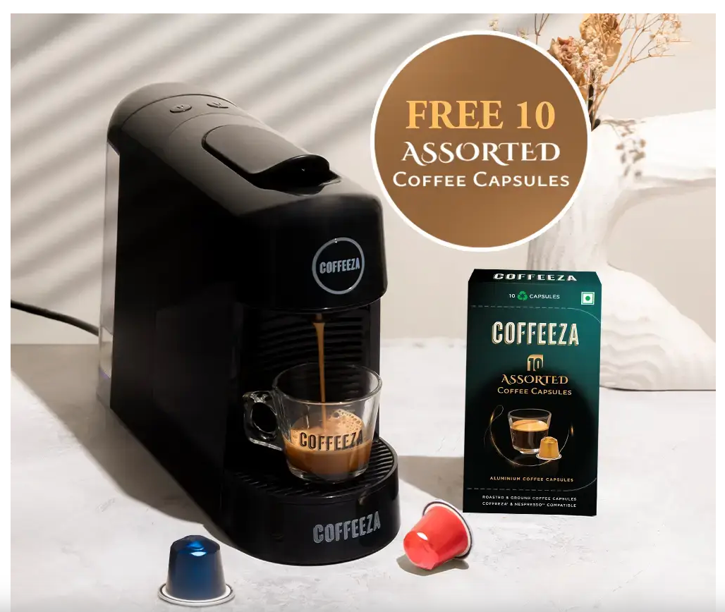 Coffeeza Finero Next Coffee Machine + Free 10 Capsules (Refurbished)